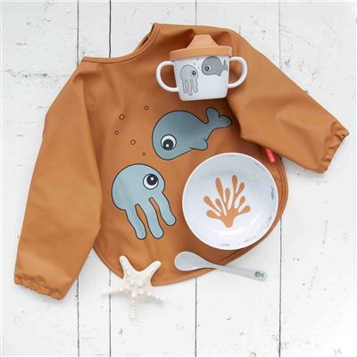 Bib with sleeves sea friends