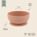 Silicone bowl with suction cup