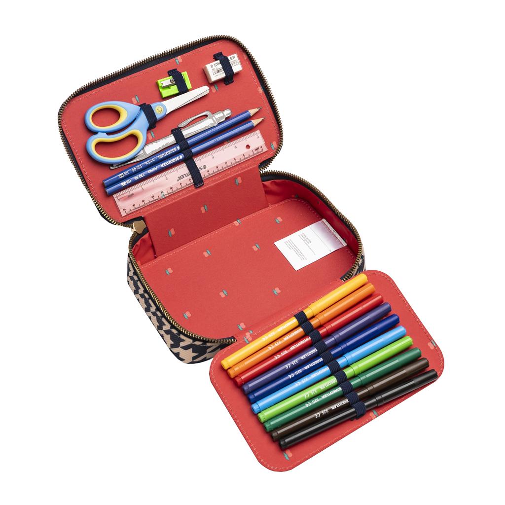 Pencil box filled