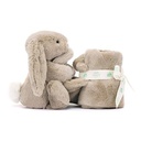 Cuddly blanket shy rabbit