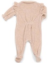 Crawler suit velour ruffles