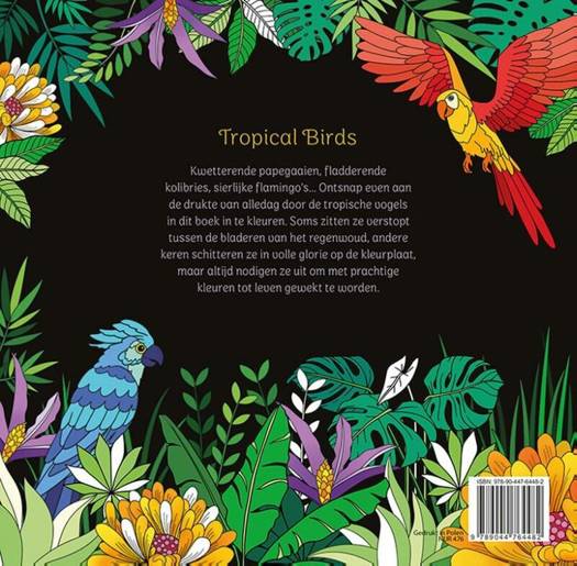 Tropical Birds - Coloring for adults