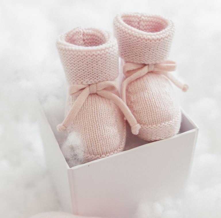 Baby slippers cashmere