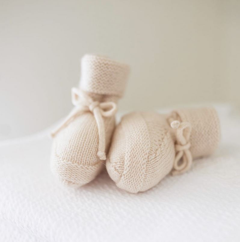 Baby slippers cashmere