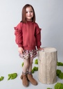 Sweater met ruffle mouwen