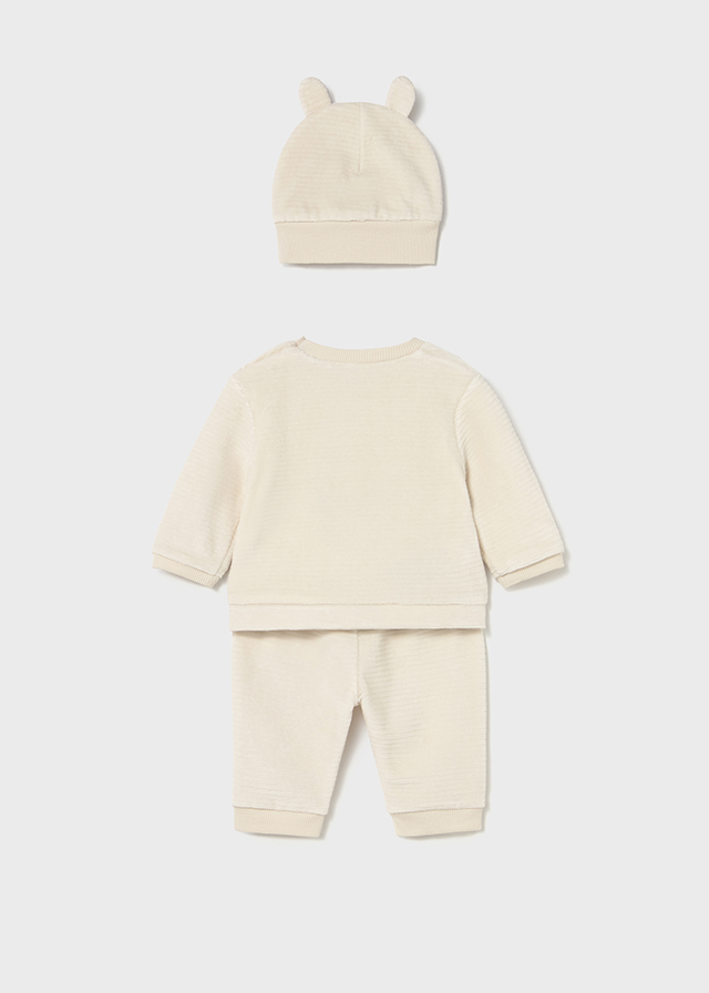 3-delige set met broek, trui en muts