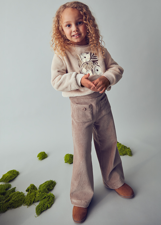 Wijde broek met elastische tailleband