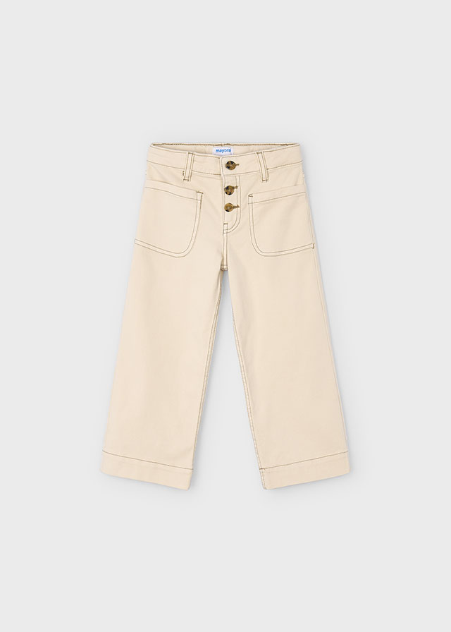 Twill broek met rechte pijpen