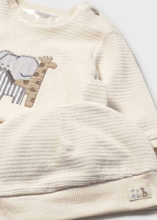 3-delige set met broek, trui en muts