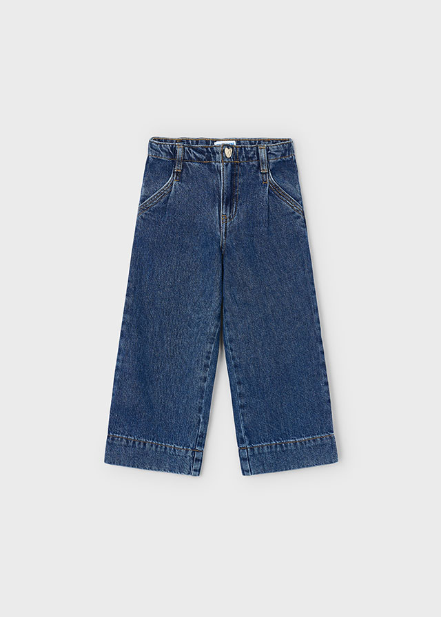Wijde denim broek