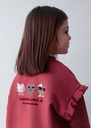 Sweater met ruffle mouwen