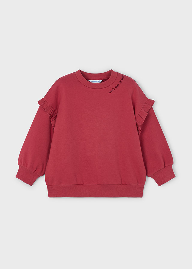 Sweater met ruffle mouwen