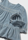 Velvet babyjurk met hoofdband