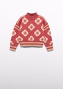 Trui met geometrische jacquardprint