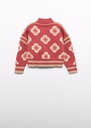 Trui met geometrische jacquardprint