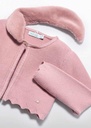 Gebreid cardigan met afneembare kraag in nepbont