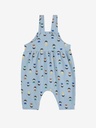 Denim salopette game pawns all over