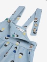 Denim salopette game pawns all over