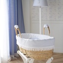 Rieten reiswieg + aankleding