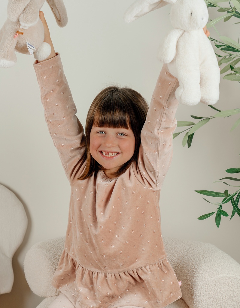 Pyjamaset in fluweel - nappy cat