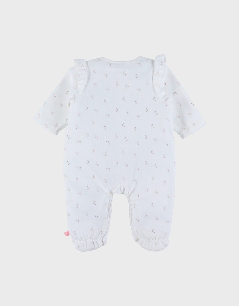 Pyjama met ruches in fluweel