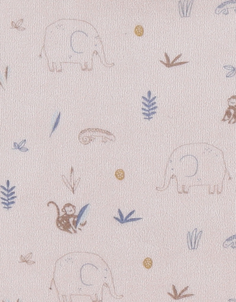 Pyjamaset met olifantenprint in fluweel - jungle