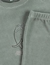 Pyjamaset met mammoetborduursel in fluweel