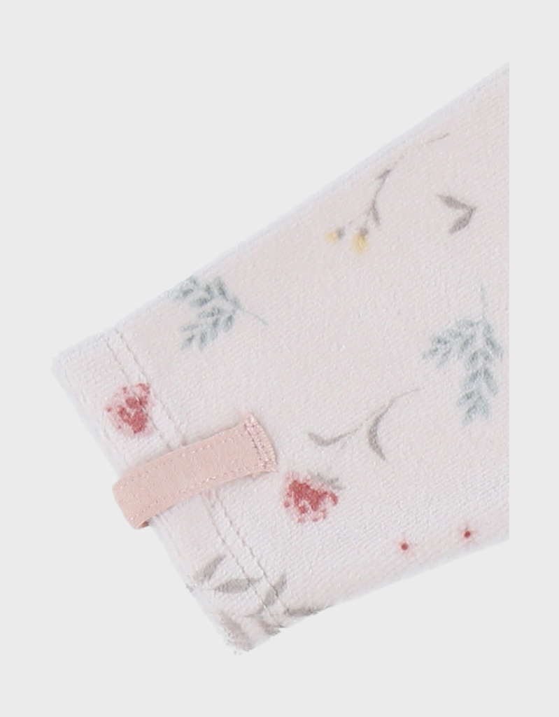 Kruippakje met bloemenprint en ruches in fluweel