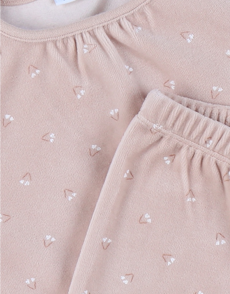 Pyjamaset in fluweel - nappy cat