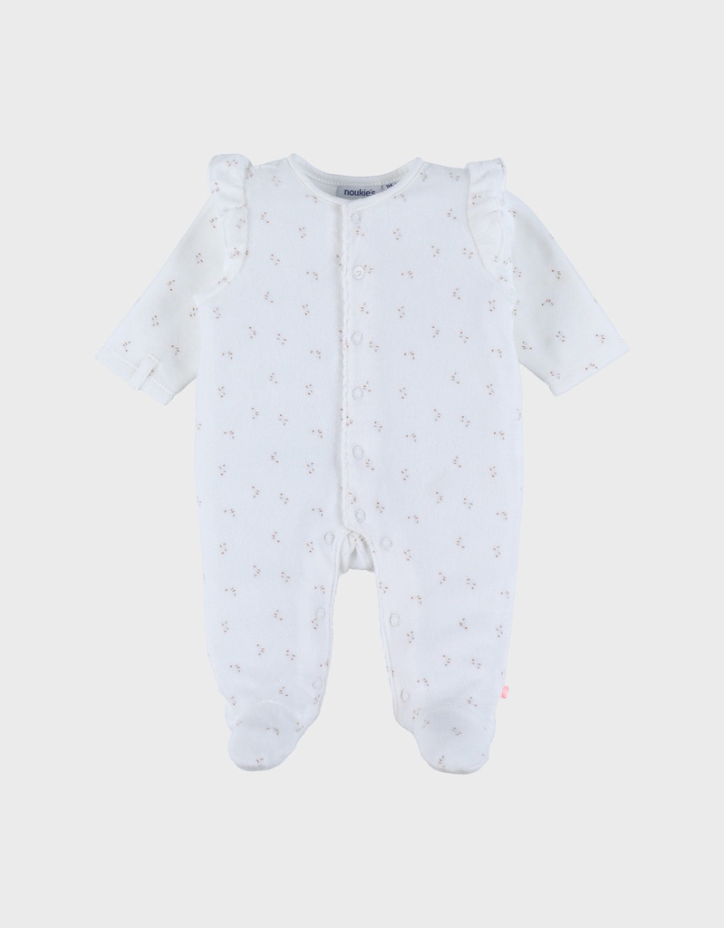 Pyjama met ruches in fluweel