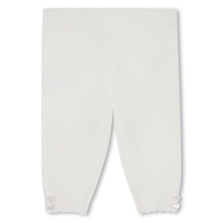 Gebreide babyset – vest & broekje van biokatoen en kasjmier