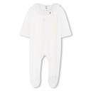 Cadeauset – pyjama & 2 slabbetjes van biokatoen met bloemenkraag