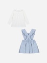 Set met salopetjurk en t-shirt