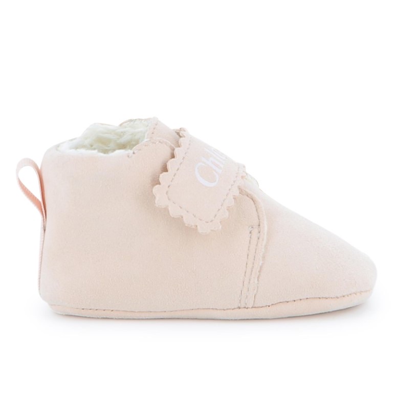 Babyslofjes van suède