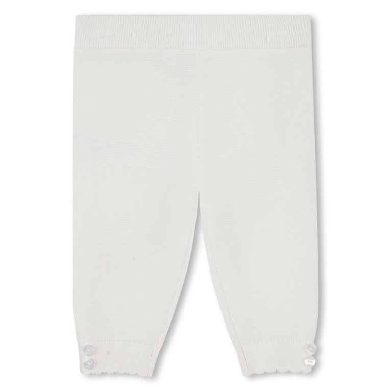 Gebreide babyset – vest & broekje van biokatoen en kasjmier