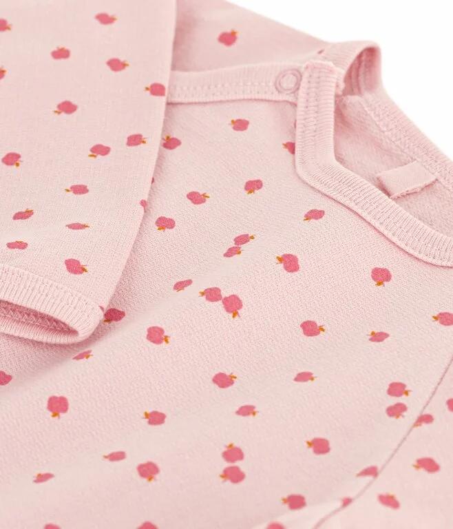 kruippakje van geruwde fleece met print