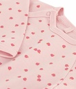 kruippakje van geruwde fleece met print