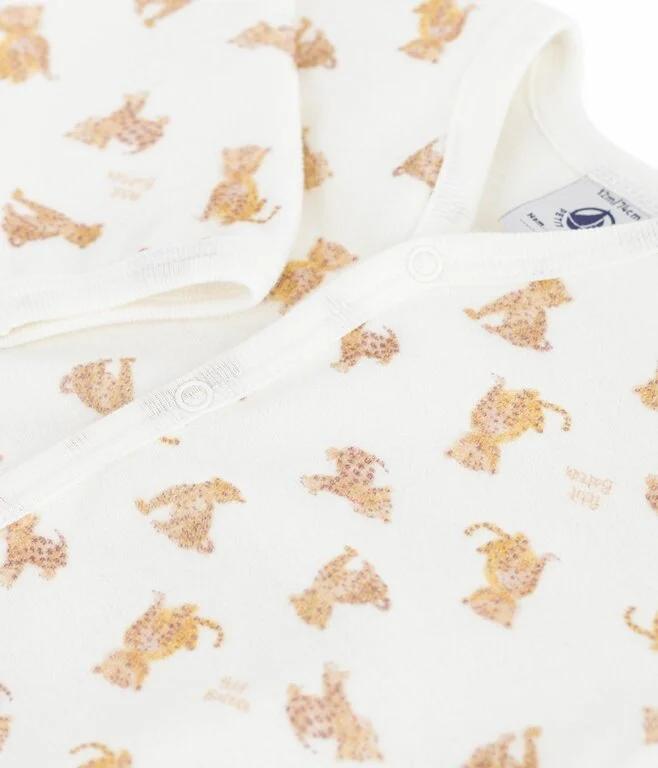 Fluwelen kruippakje met luipaardprint