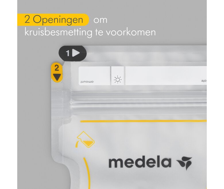 Bewaarzakjes moedermelk met schenktuit 210ml (25st)