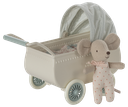 Kinderwagen met babymuis
