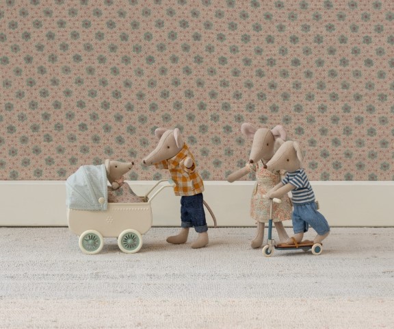 Kinderwagen met babymuis