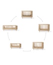 Wood Mini+ cot bed incl. junior kit