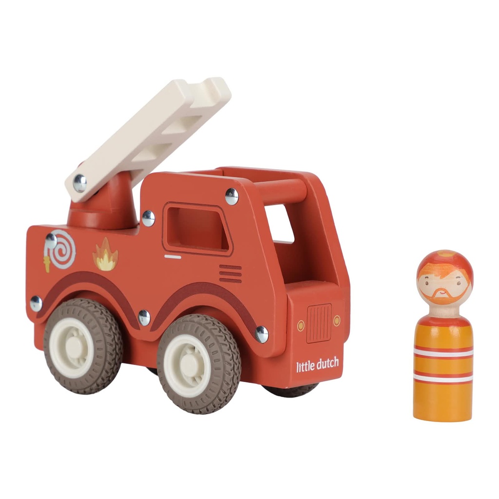 Houten brandweerwagen