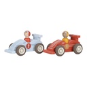 Houten pullback raceauto's