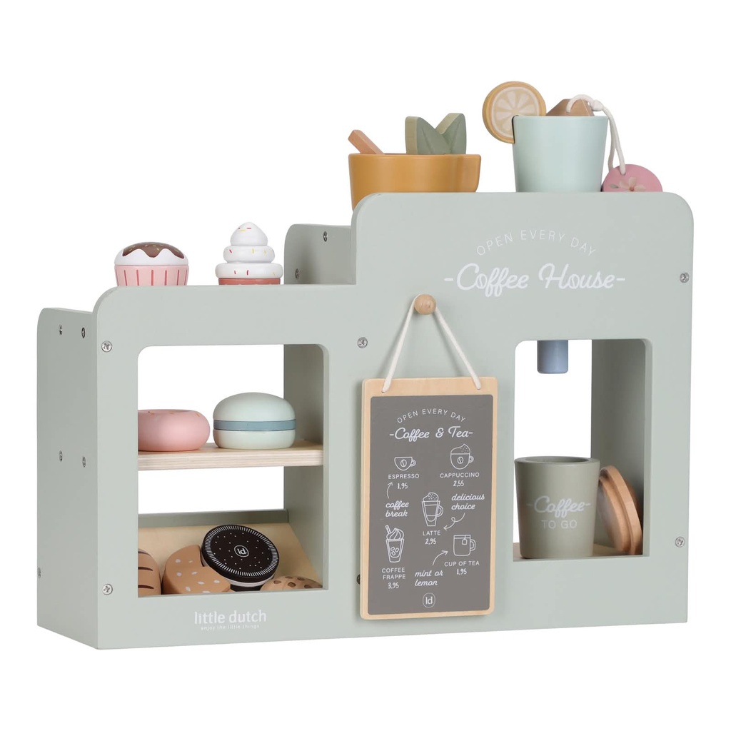 Houten koffiehoek