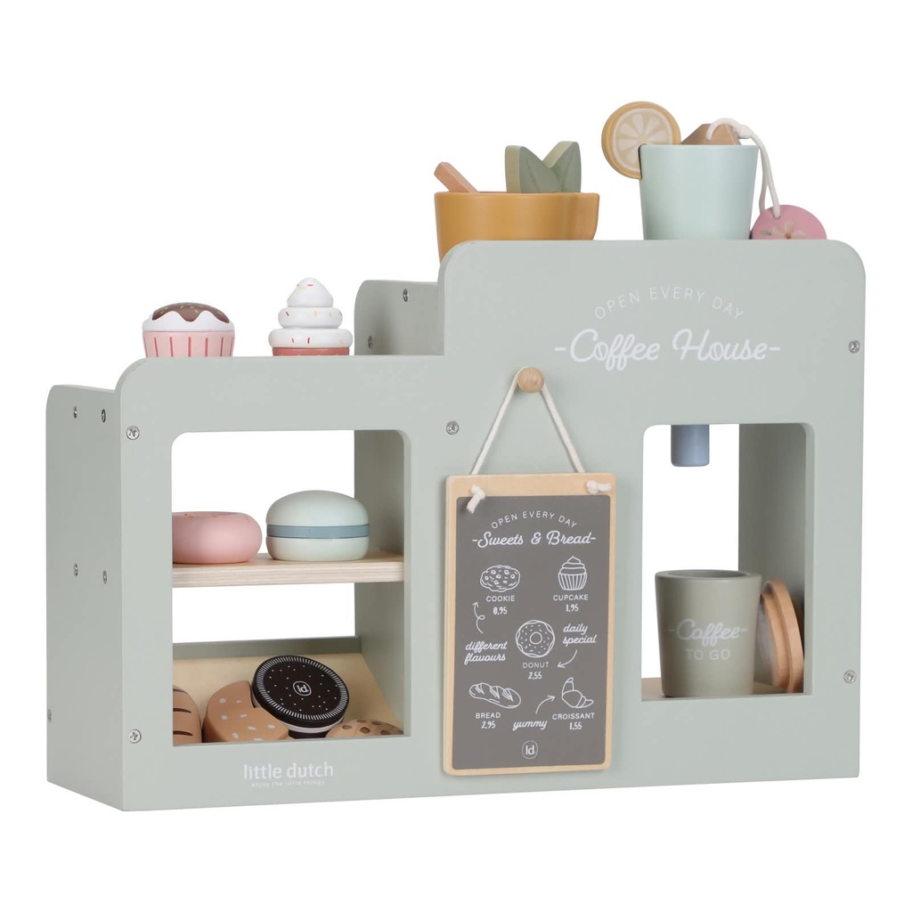 Houten koffiehoek