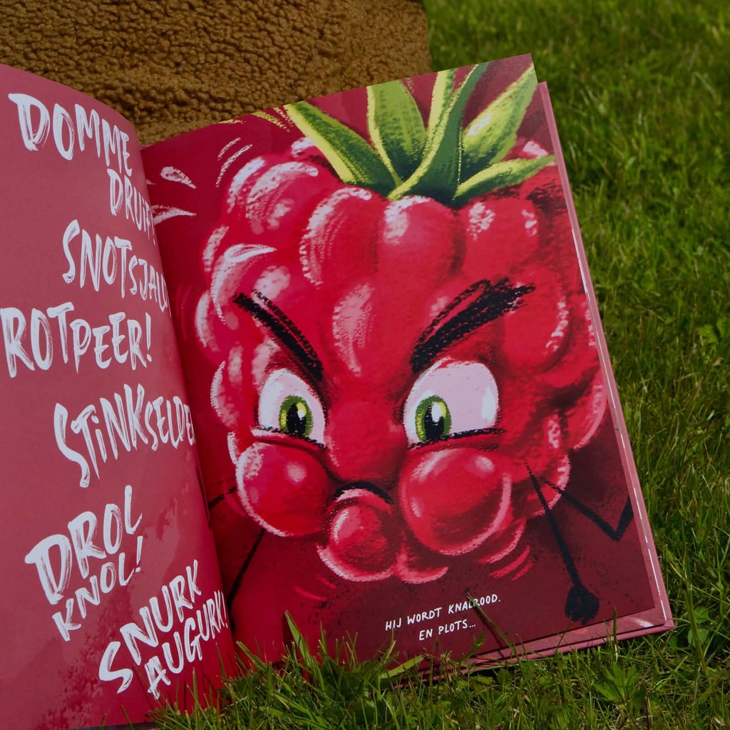 Framboos - kartonboekje over boosheid