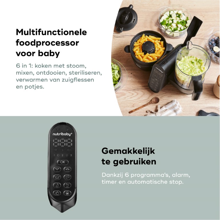 Mixer/stoomkoker nutribaby (+) xl (6 functies)