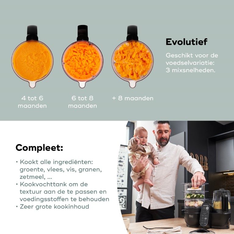 Mixer/stoomkoker nutribaby (+) xl (6 functies)