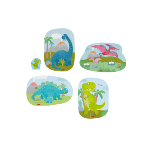 4 eerste puzzels - dino's